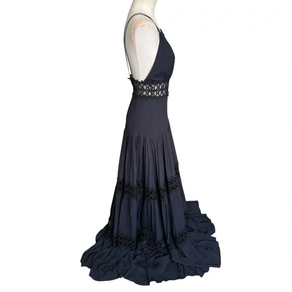 NWT Silvia Tcherassi Annabella Guipure Lace Dress in Black XS - Picture 6 of 16